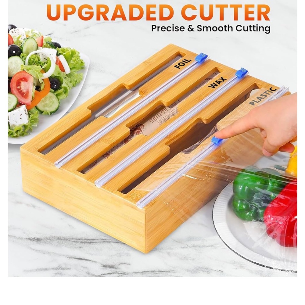 Bamboo Wrap Dispenser with Cutter